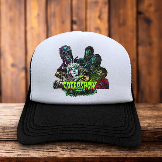 Creepshow 1982 Cult Horror Anthology Retro Trucker Hat EC comics snapback by Retro Roots Headwear
