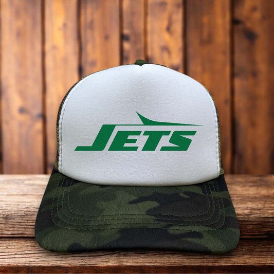 New York Jets 1978 Retro Trucker Hat vintage NFL trucker snapback by Retro Roots Headwear
