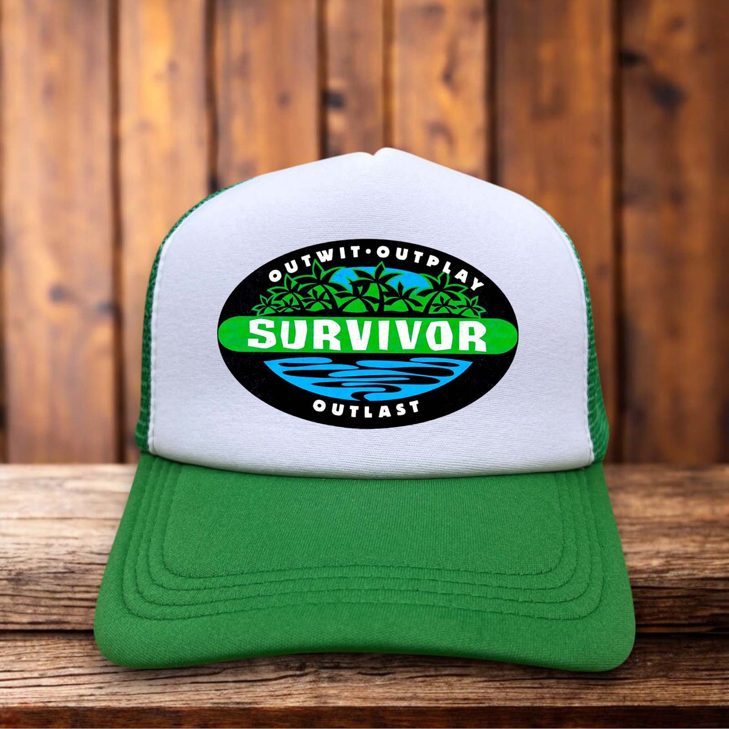 Survivor Reality Show Retro Trucker Hat vintage reality TV trucker snapback by Retro Roots Headwear
