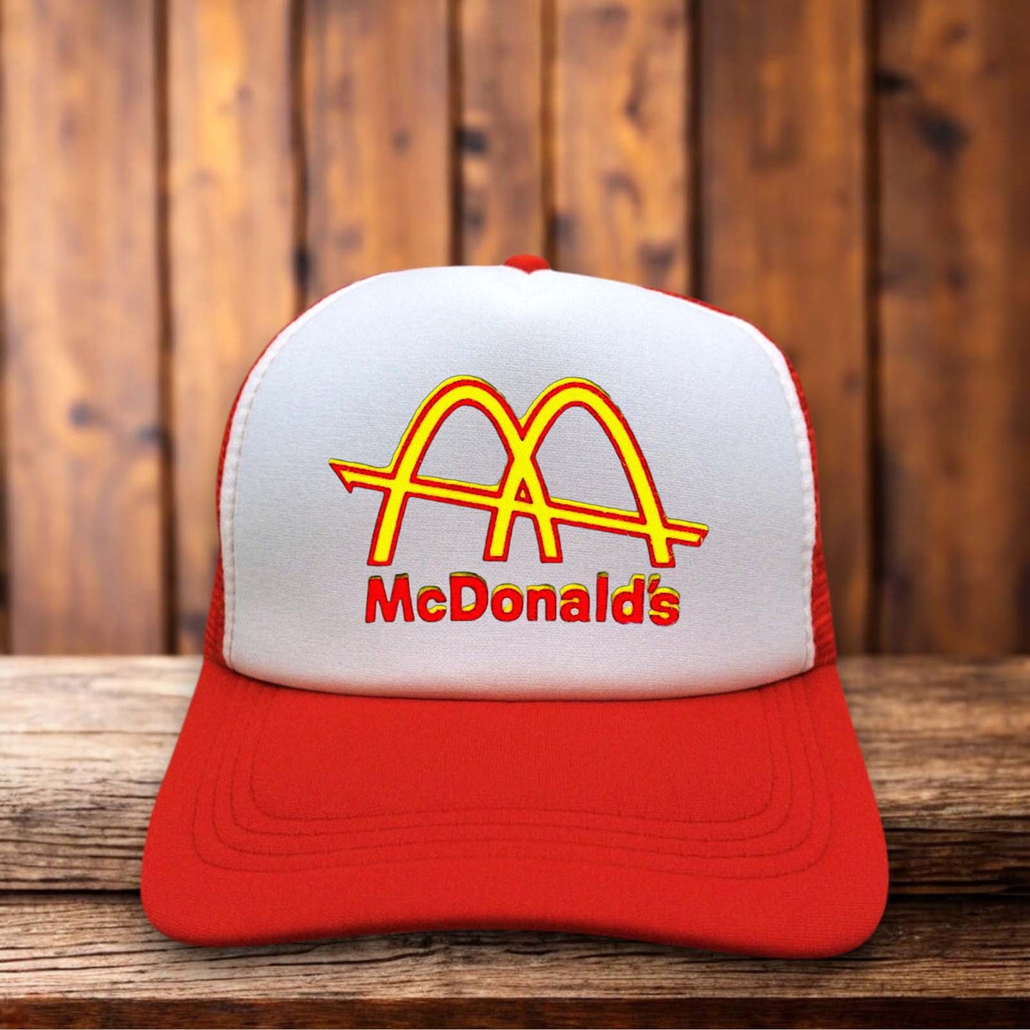 McDonalds 1960 Logo Retro Trucker Hat vintage fast food Americana snapback by Retro Roots Headwear