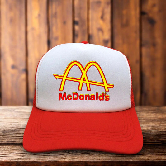 McDonalds 1960 Logo Retro Trucker Hat vintage fast food Americana snapback by Retro Roots Headwear