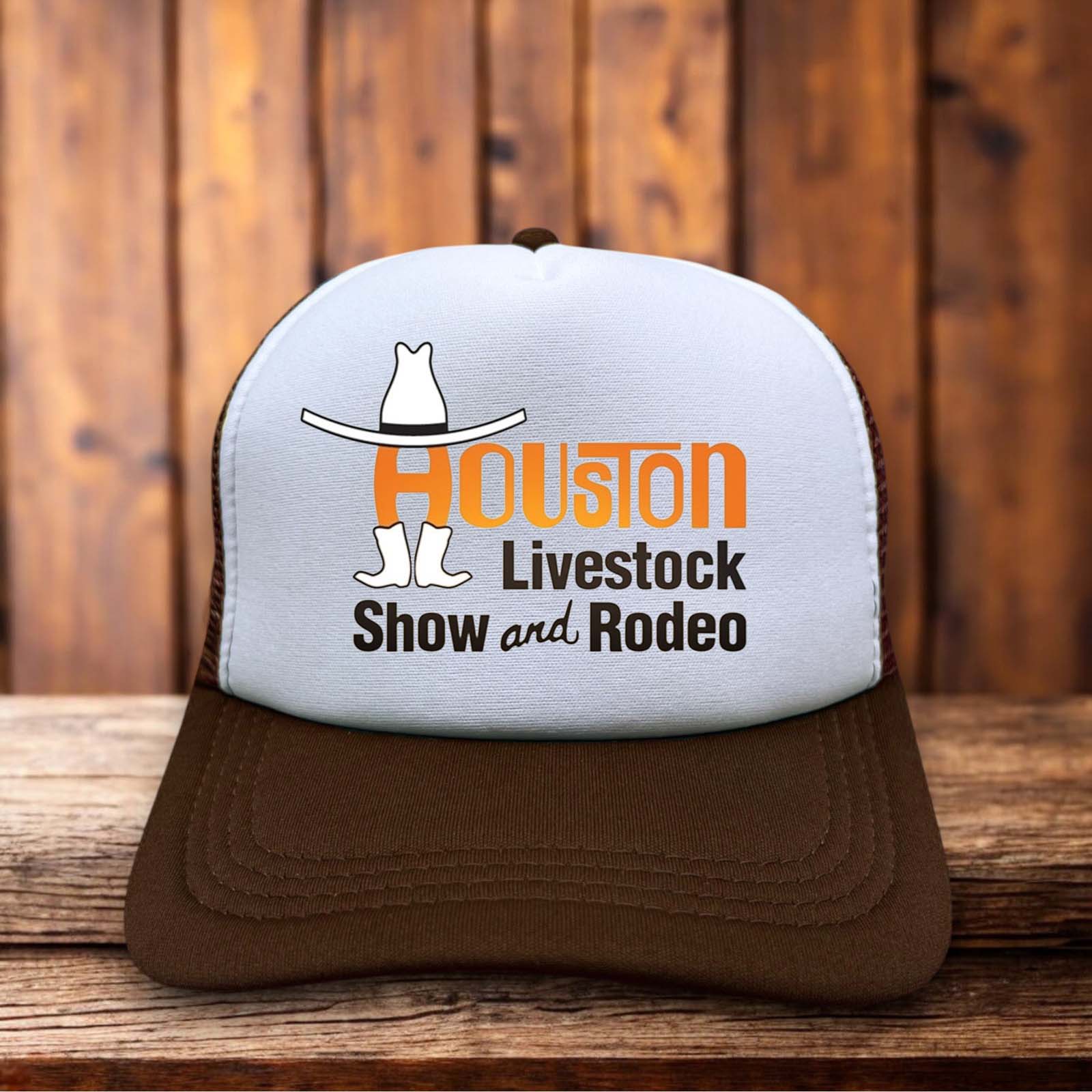 Houston Livestock Show & Rodeo Trucker Hat vintage Texas rodeo nostalgia snapback by Retro Roots Headwear
