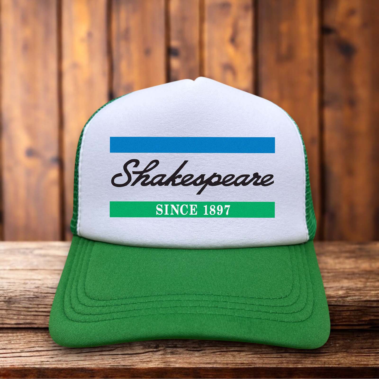 Shakespeare Fishing Retro Trucker Hat vintage fishing brand trucker snapback by Retro Roots Headwear
