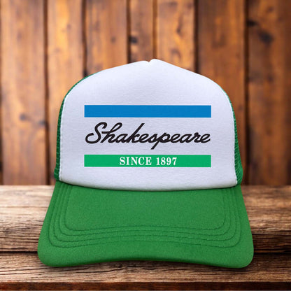 Shakespeare Fishing Retro Trucker Hat vintage fishing brand trucker snapback by Retro Roots Headwear
