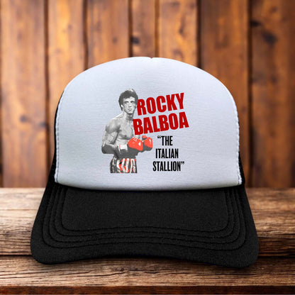 Rocky Balboa Italian Stallion Retro Boxing Trucker Hat vintage fighter snapback by Retro Roots Headwear

