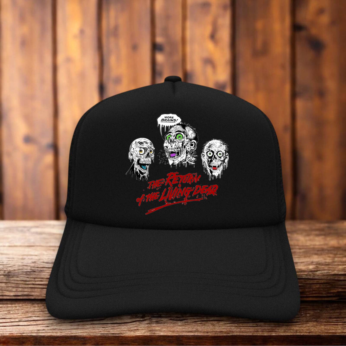 Return Of The Living Dead 1985 Horror Trucker Hat punk rock zombie Tarman snapback by Retro Roots Headwear
