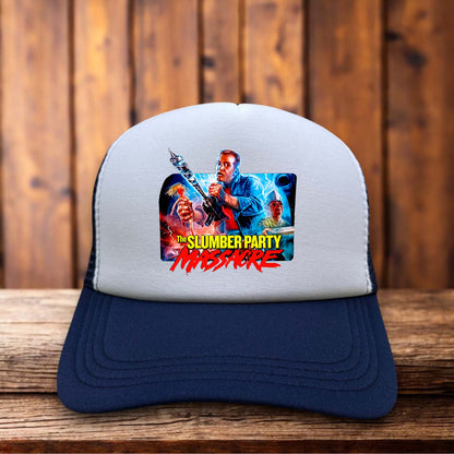 Slumber Party Massacre 80s Horror Slasher Retro Trucker Hat cult classic vintage snapback by Retro Roots Headwear
