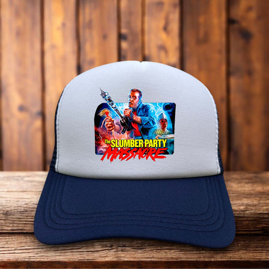 Slumber Party Massacre 80s Horror Slasher Retro Trucker Hat cult classic vintage snapback by Retro Roots Headwear

