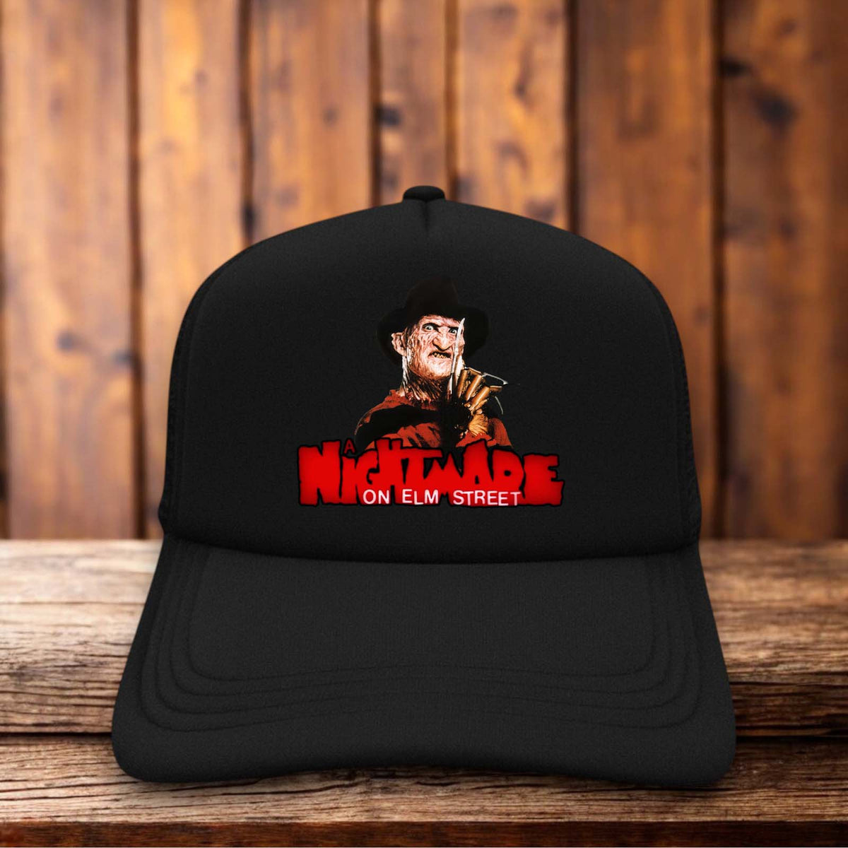 A Nightmare On Elm Street Freddy Krueger Retro Trucker Hat vintage horror snapback by Retro Roots Headwear
