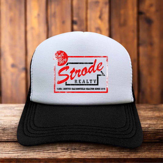 Strode Realty Halloween Michael Myers Retro Trucker Hat horror movie slasher snapback by Retro Roots Headwear
