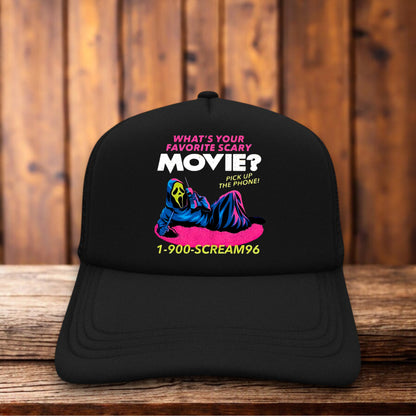 Scream 1996 Cult Classic Horror Movie Snapback Trucker Hat vintage slasher snapback by Retro Roots Headwear

