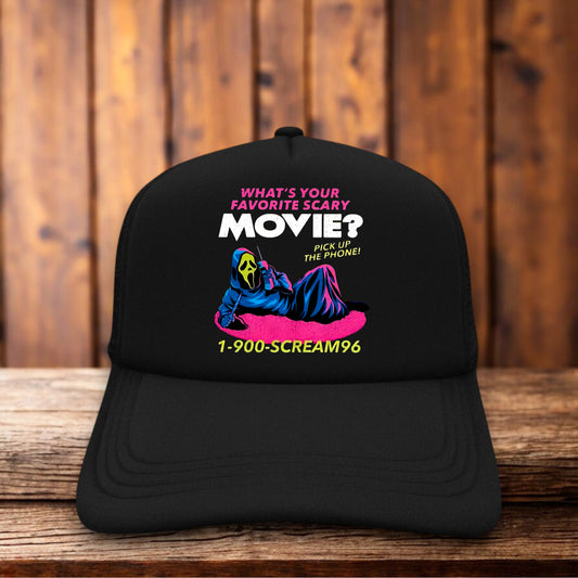 Scream 1996 Cult Classic Horror Movie Snapback Trucker Hat vintage slasher snapback by Retro Roots Headwear
