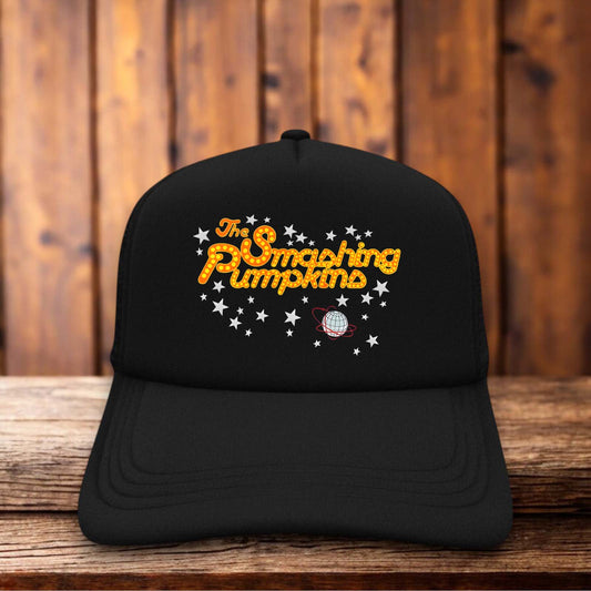 The Smashing Pumpkins Retro Snapback Trucker Hat vintage alternative rock band snapback by Retro Roots Headwear
