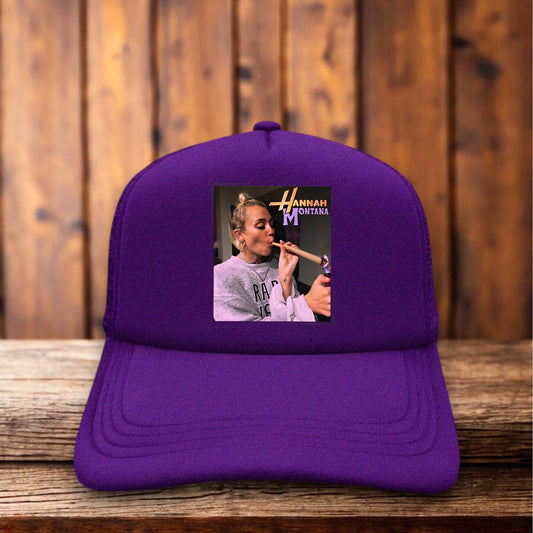Hannah Montana Miley Cyrus Retro Snapback Trucker Hat vintage Disney pop star snapback by Retro Roots Headwear
