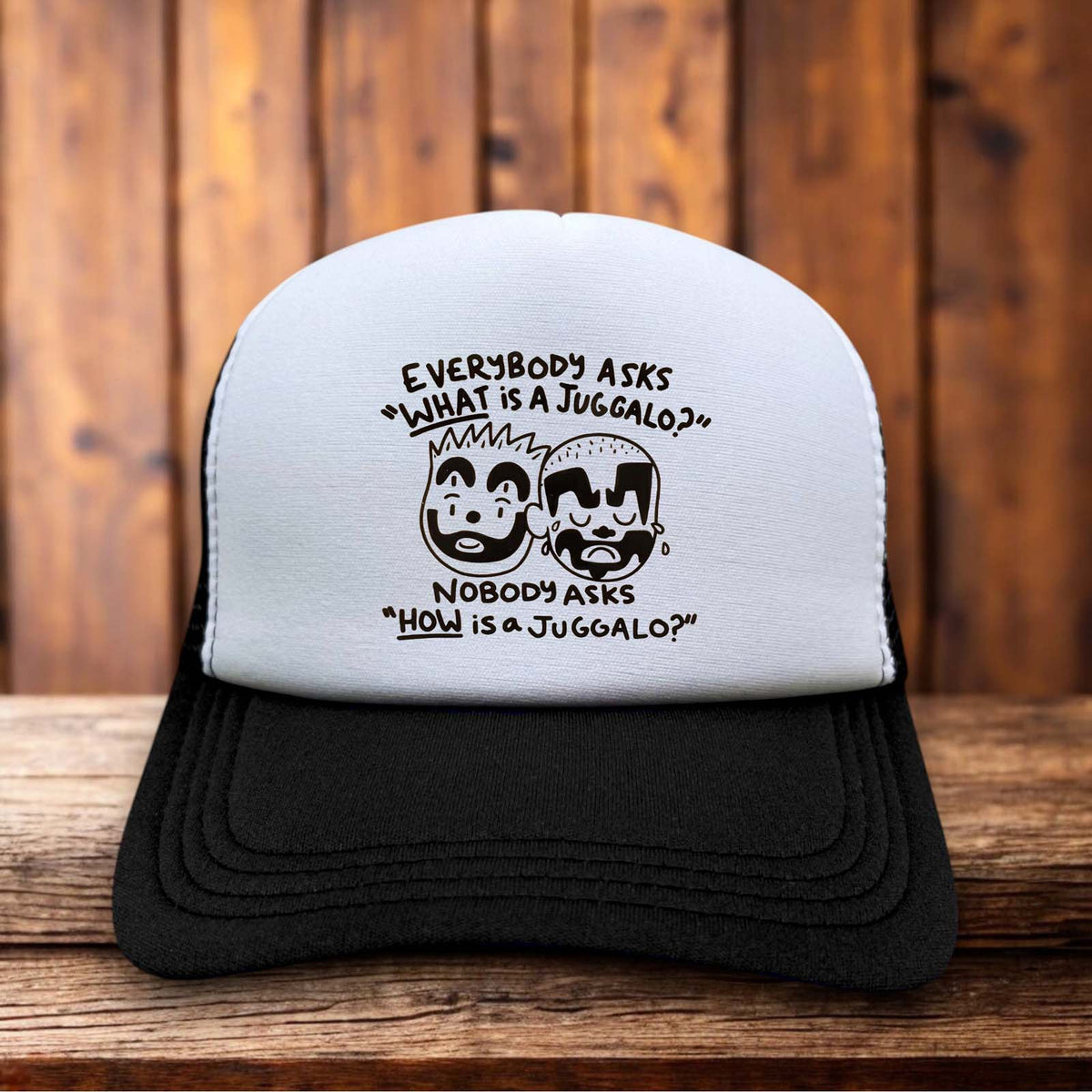 Insane Clown Posse ICP Juggalo Parody Retro Trucker Hat dark carnival vintage snapback by Retro Roots Headwear
