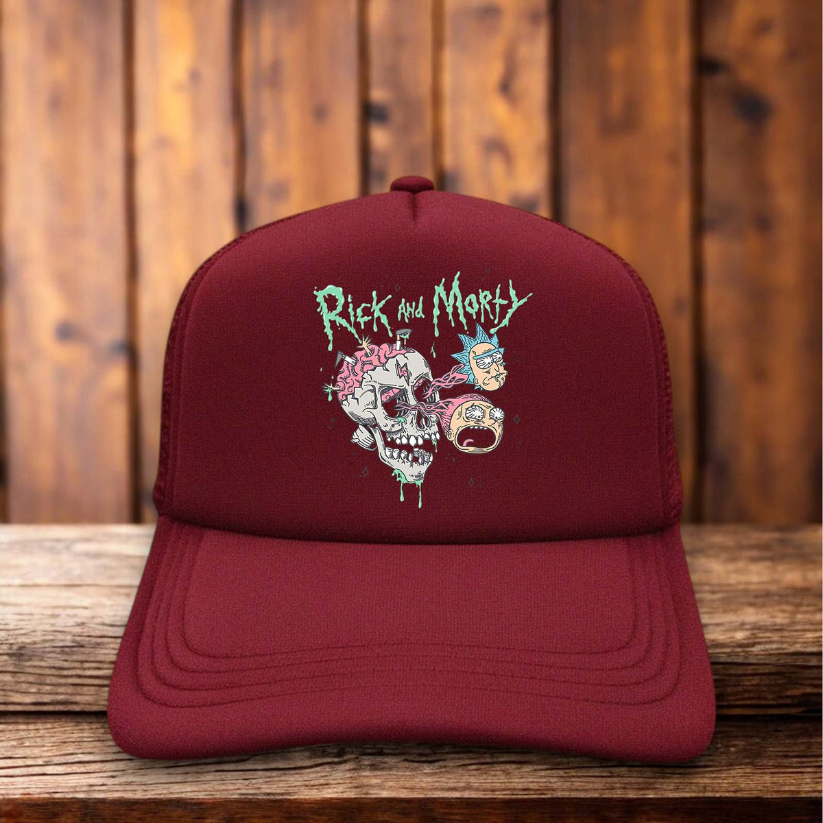 Rick & Morty Retro Trucker Hat animated series snapback by Retro Roots Headwear
