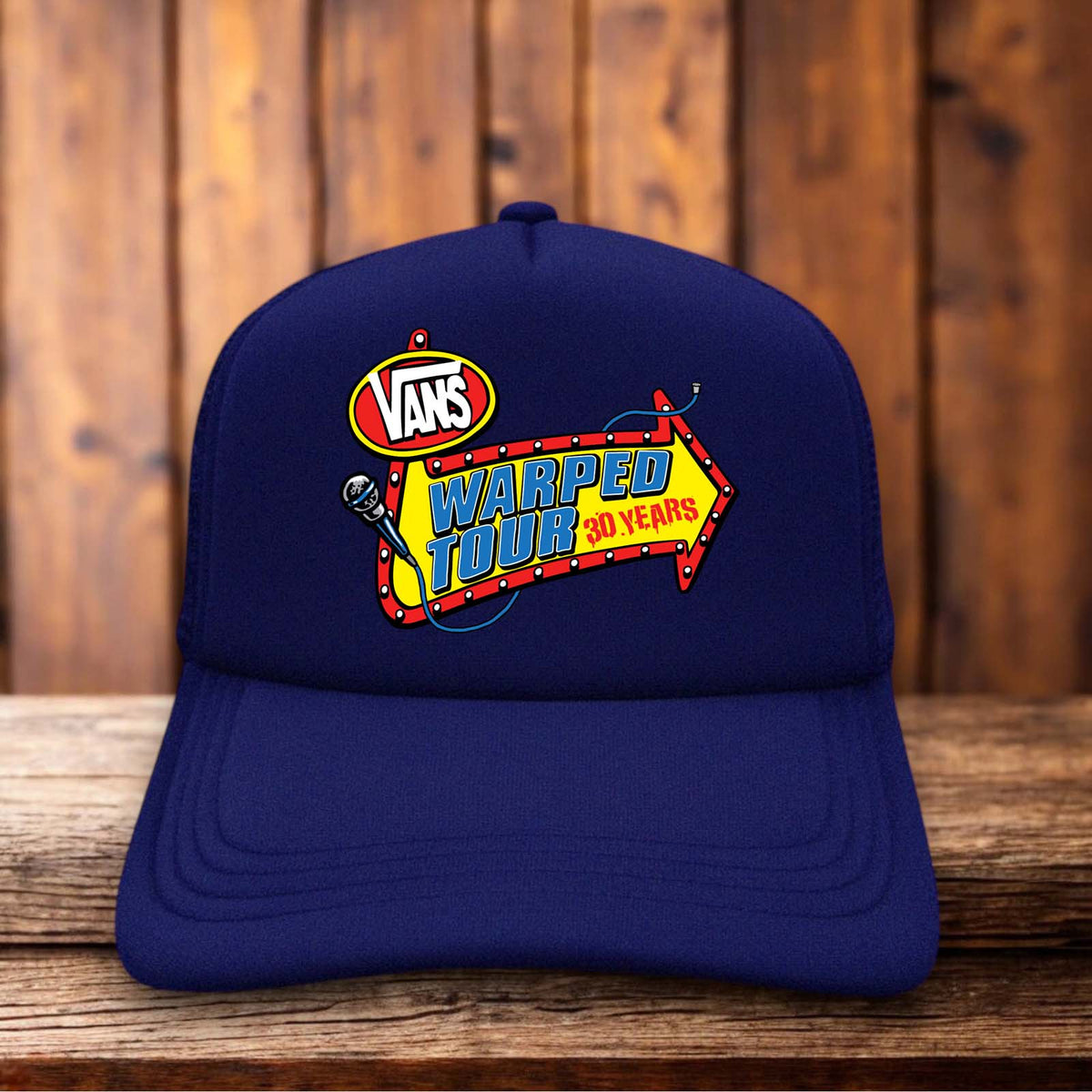 VANS Warped Tour Retro Trucker Hat music festival snapback by Retro Roots Headwear