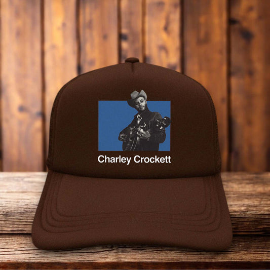 Charley Crockett Retro Trucker Hat country music vintage snapback by Retro Roots Headwear