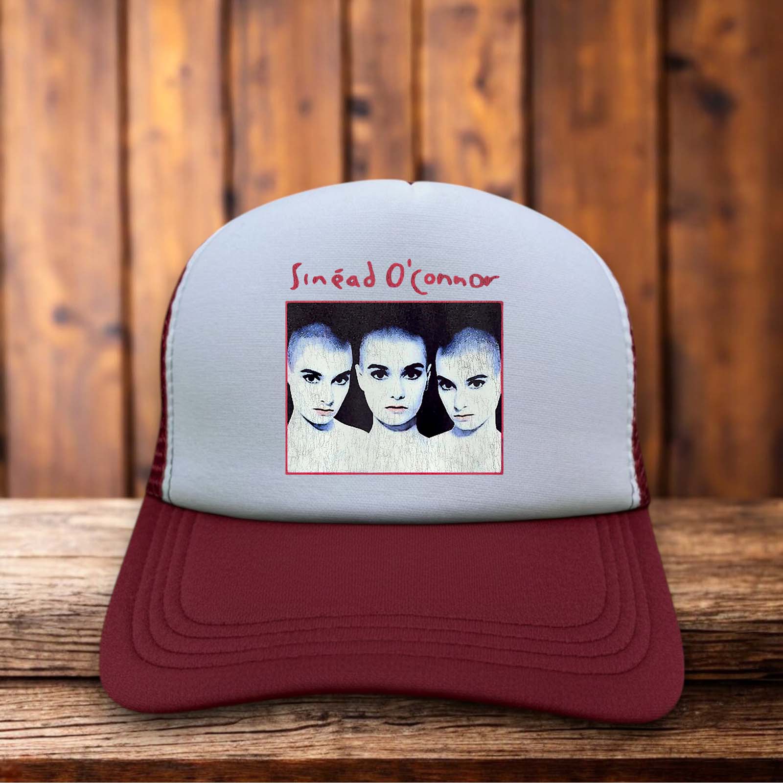 Sinead O'Connor Three Babies Retro Trucker Hat vintage 1990 alternative music design retro snapback by Retro Roots Headwear
