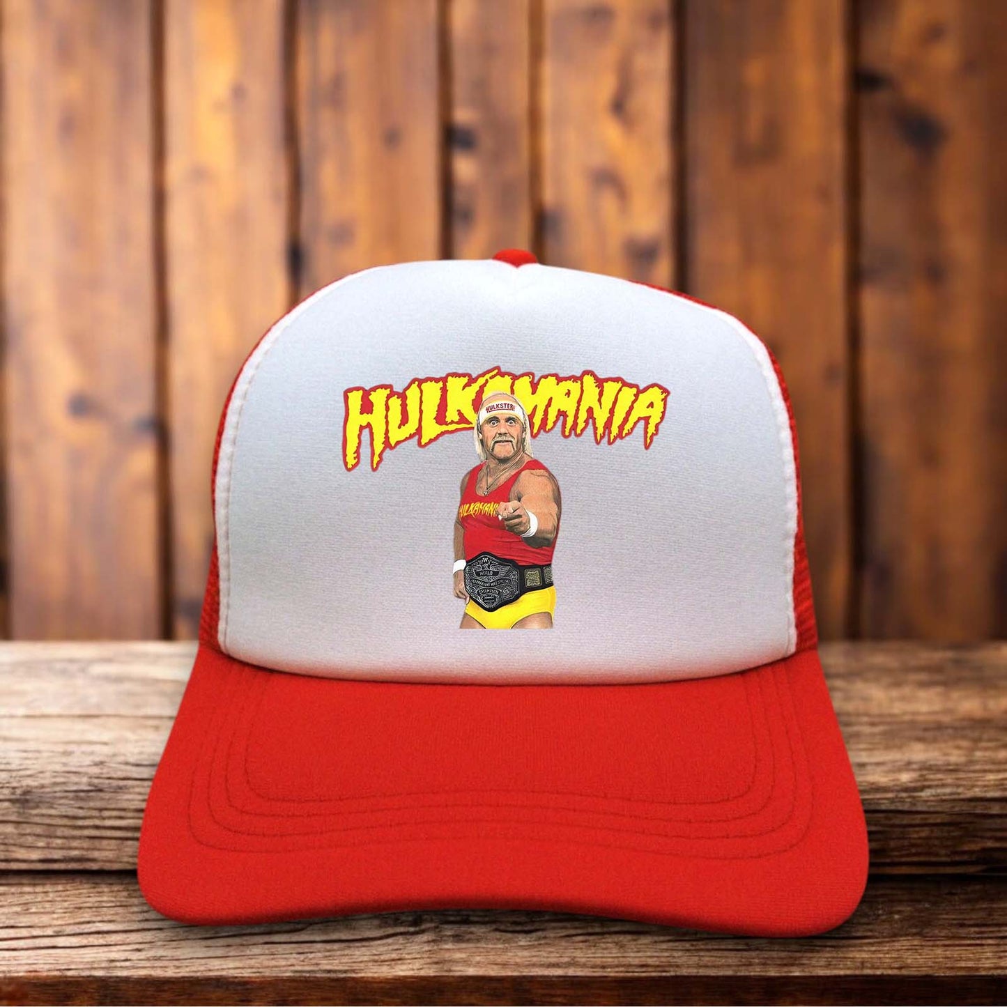Hulkamania WWF 80s Retro Trucker Hat vintage wrestling design retro snapback by Retro Roots Headwear
