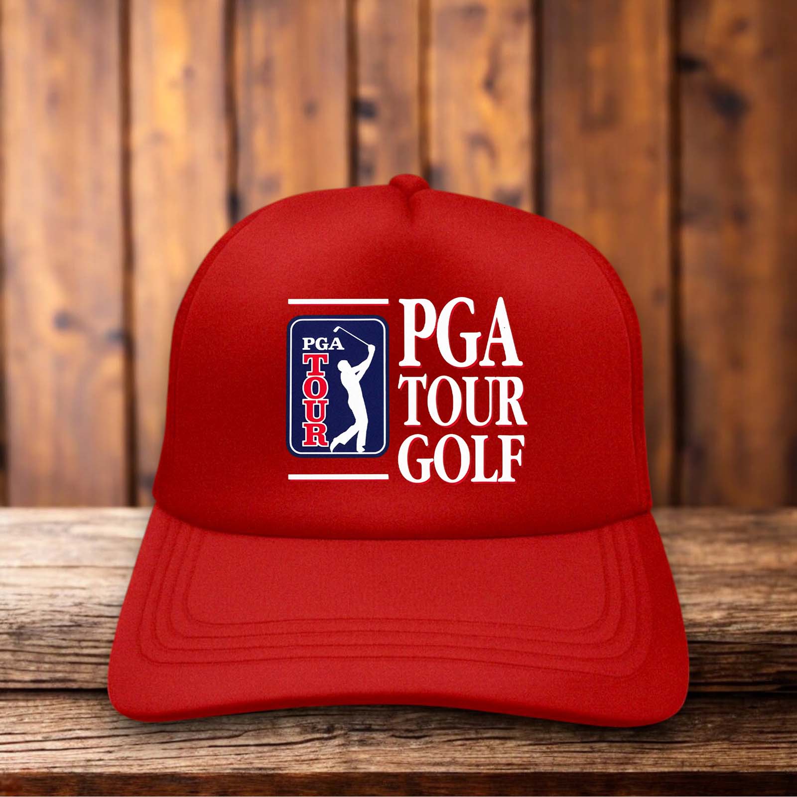 80s PGA Golf Tour Mens Trucker Hat vintage golf design retro snapback by Retro Roots Headwear
