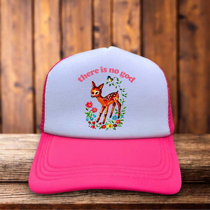 Y2K Nihilist Vibes Retro Trucker Hat early 2000s dark humor retro snapback by Retro Roots Headwear
