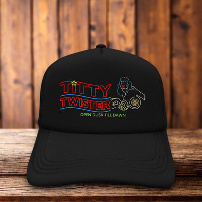 Titty Twister From Dusk Till Dawn Retro Mesh Trucker Hat cult classic snapback by Retro Roots Headwear