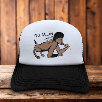 GG Allin Punk Rock Retro Trucker Hat punk rock artist snapback by Retro Roots Headwear