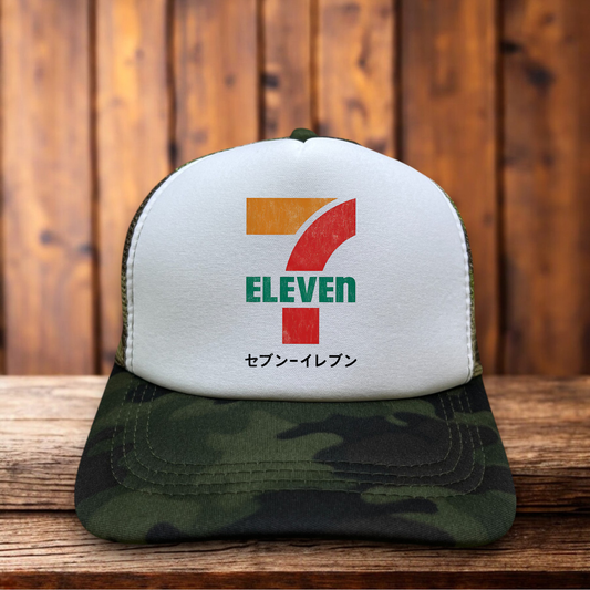 7-Eleven Katakana Japanese Retro Hat international retail snapback by Retro Roots Headwear