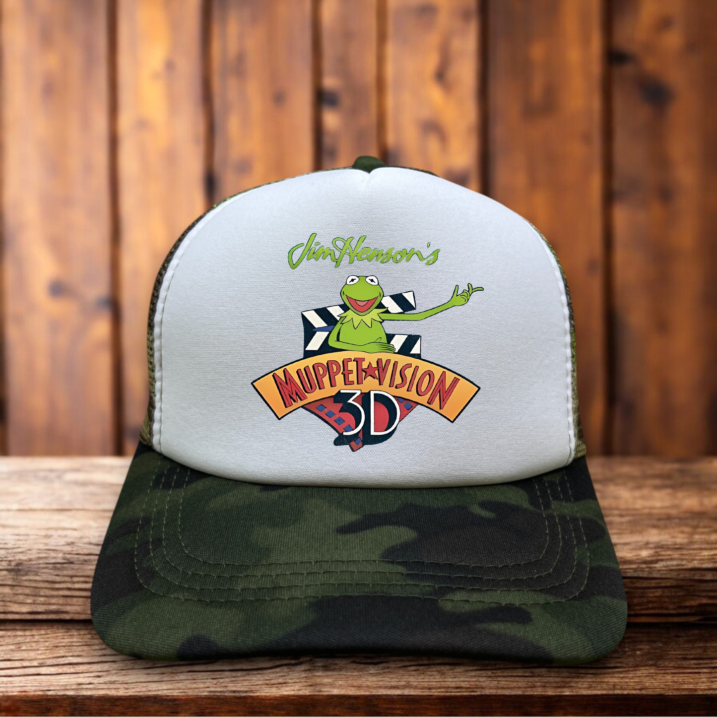 MuppetVision 3D Hollywood Studios Defunct Trucker Hat vintage theme park design retro snapback by Retro Roots Headwear
