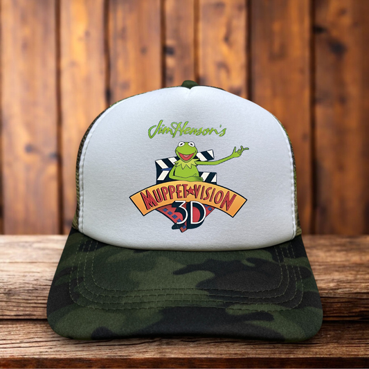 MuppetVision 3D Hollywood Studios Defunct Trucker Hat vintage theme park design retro snapback by Retro Roots Headwear
