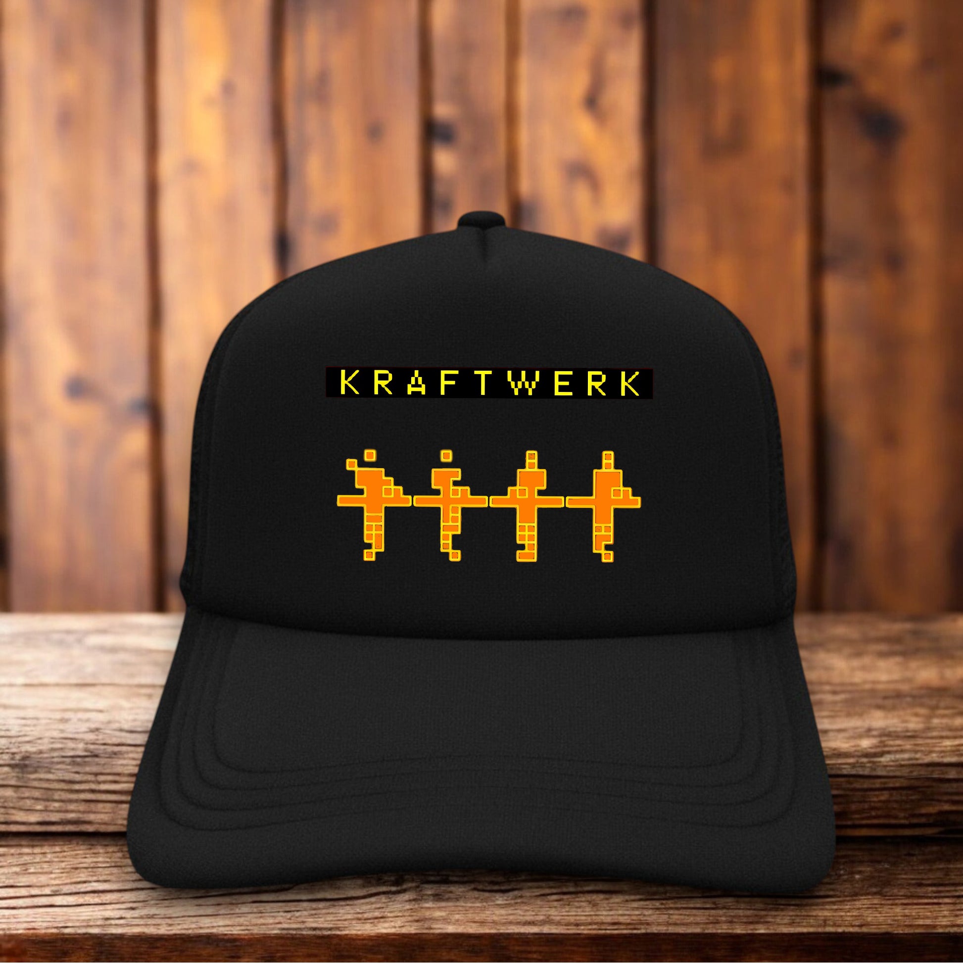 80s Kraftwerk Computer World Album Trucker Hat vintage electronic music design retro snapback by Retro Roots Headwear
