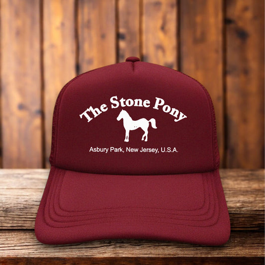 The Stone Pony Asbury Park NJ Trucker Hat vintage music venue boardwalk snapback by Retro Roots Headwear