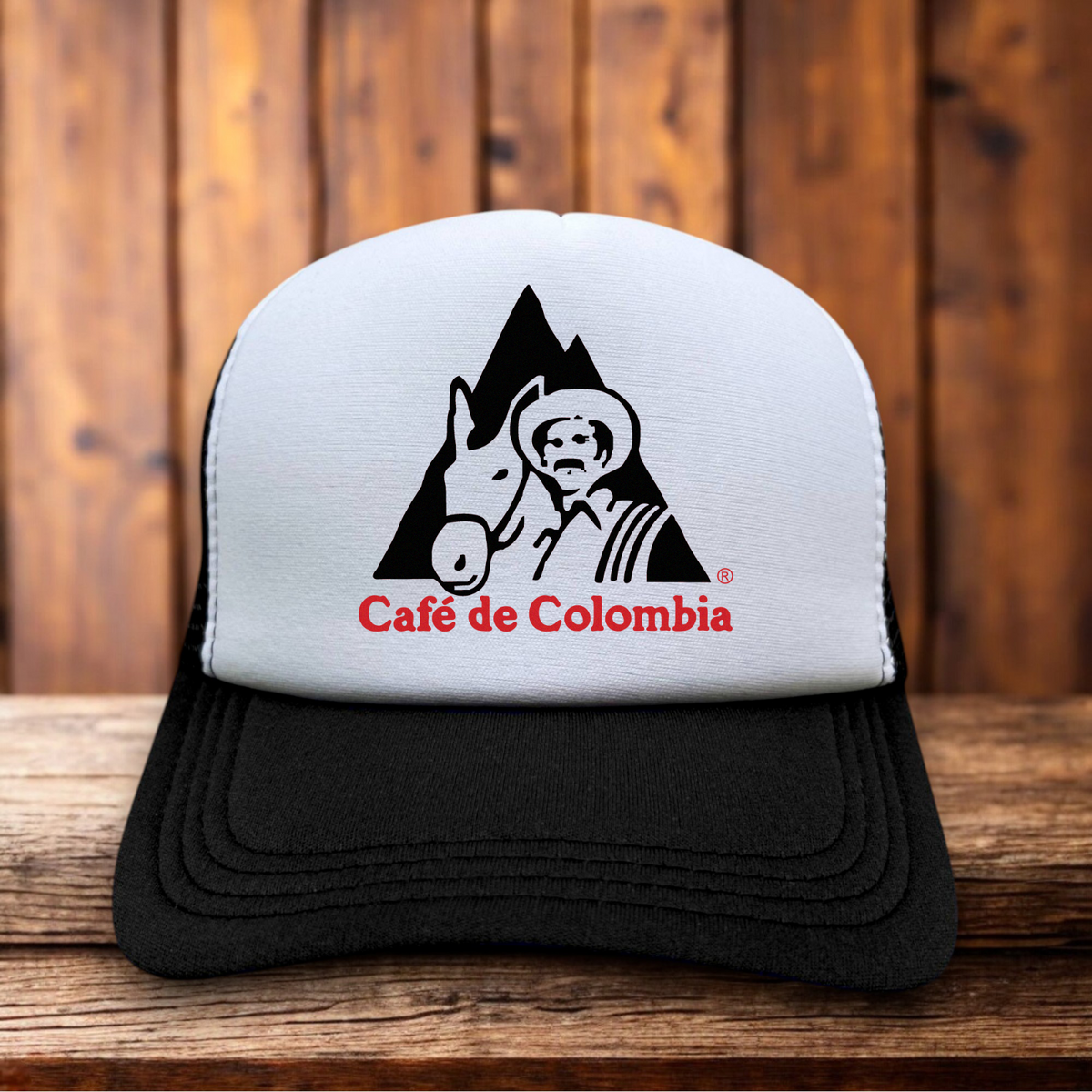 Cafe de Colombia Juan Valdez Coffee Farmer Retro Trucker Hat vintage advertising snapback by Retro Roots Headwear
