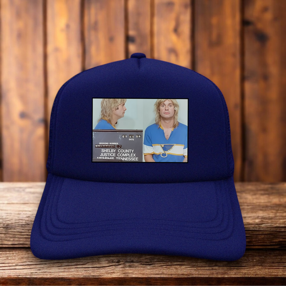 Ozzy Osbourne Mugshot Black Sabbath Retro Trucker Hat heavy metal vintage concert snapback by Retro Roots Headwear
