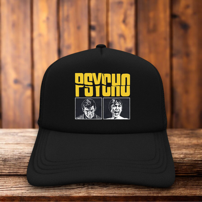 Alfred Hitchcock Psycho 1960 Classic Horror Snapback Trucker Hat vintage horror snapback by Retro Roots Headwear
