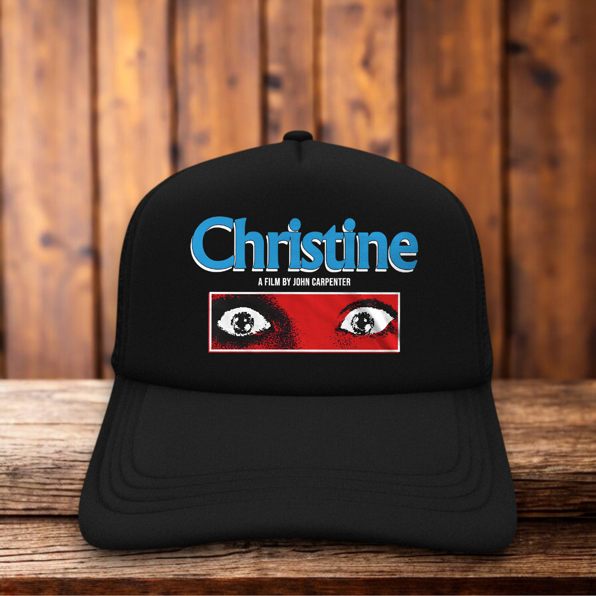 John Carpenter Christine Stephen King 1983 Horror Trucker Hat vintage cult horror movie snapback by Retro Roots Headwear
