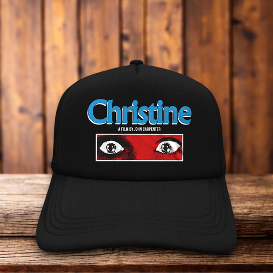 John Carpenter Christine Stephen King 1983 Horror Trucker Hat vintage cult horror movie snapback by Retro Roots Headwear
