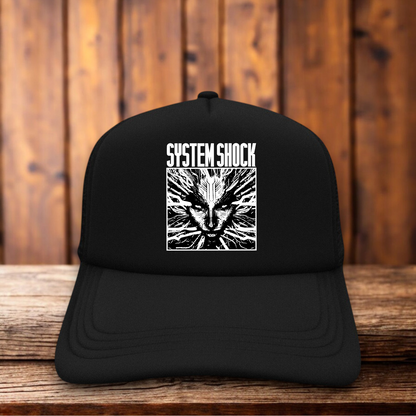 1994 System Shock Sci-Fi Cyberpunk Retro Video Game Trucker Hat gaming snapback by Retro Roots Headwear
