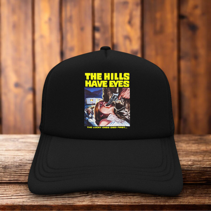The Hills Have Eyes 1977 Cult Horror Retro Trucker Hat vintage horror snapback by Retro Roots Headwear
