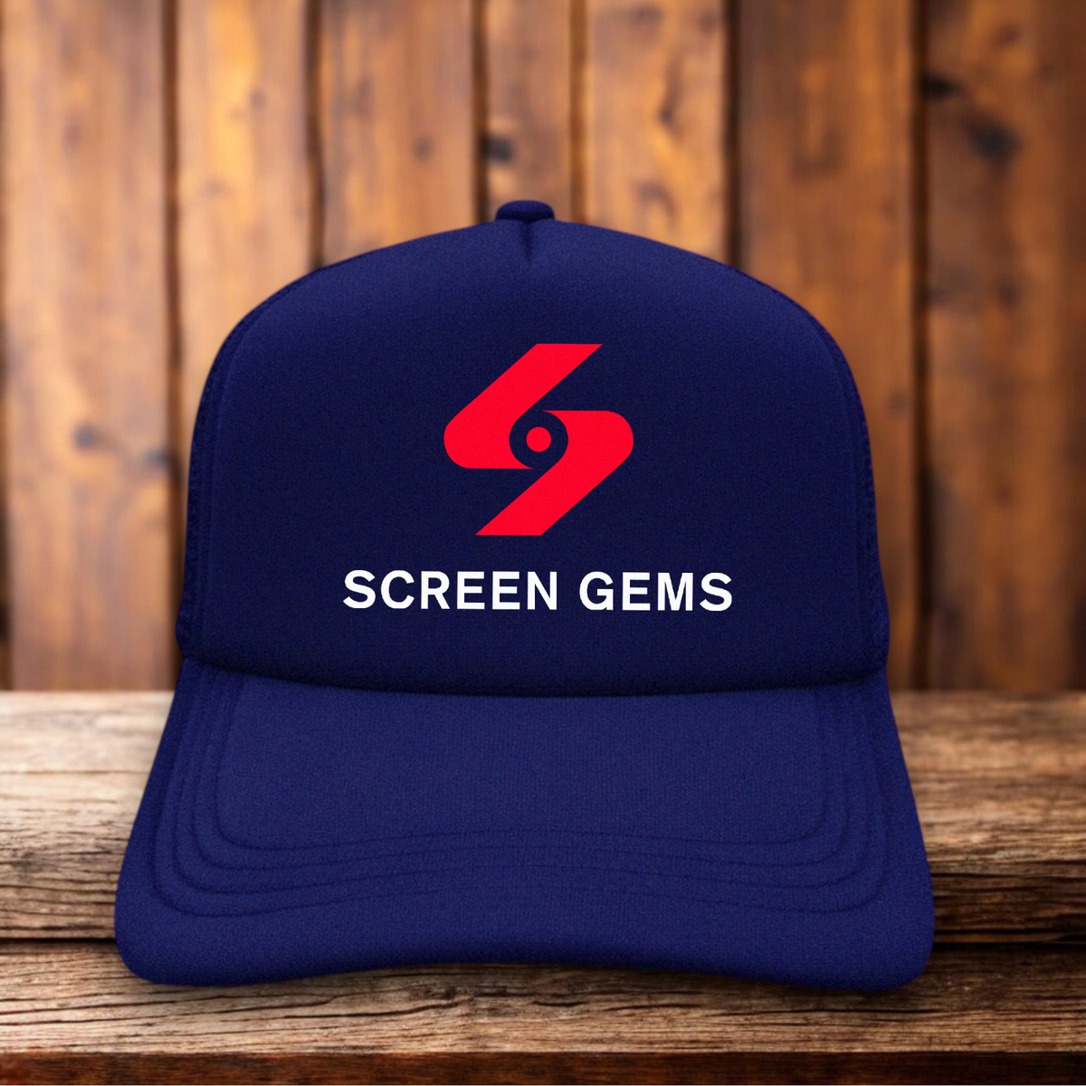 Screen Gems Mens Horror Movie Production Trucker Hat behind the scenes crew snapback by Retro Roots Headwear
