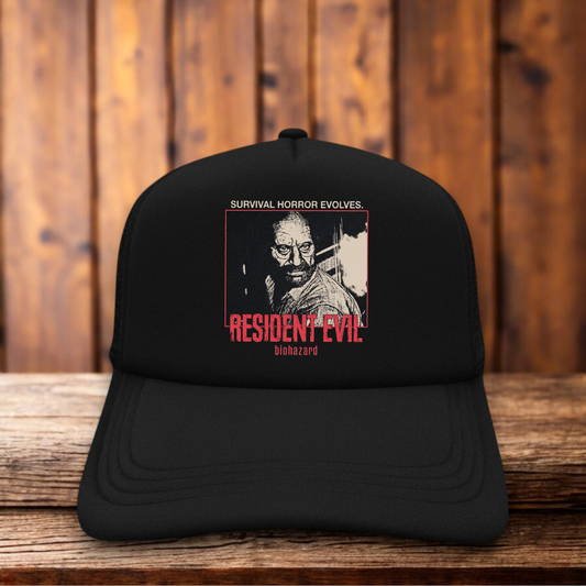Resident Evil Biohazard Retro Video Game Snapback Trucker Hat gaming snapback by Retro Roots Headwear
