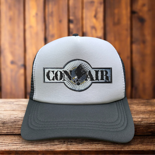 Con Air 1997 Action Movie Nicolas Cage Bootleg Retro Trucker Hat vintage action snapback by Retro Roots Headwear
