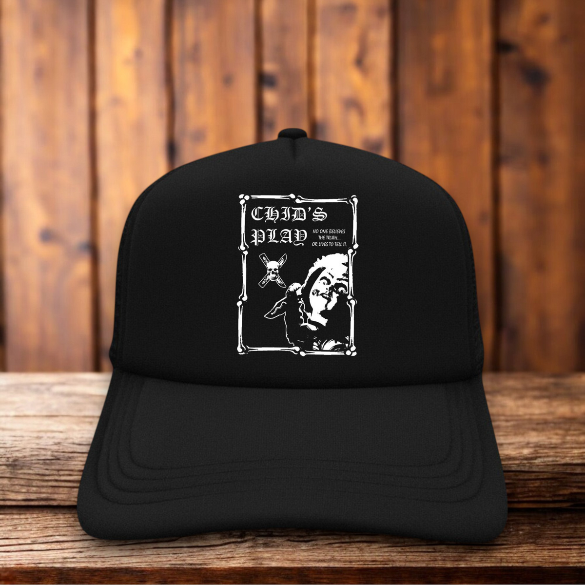 Childs Play Chucky Doll 1988 Good Guys Horror Movie Trucker Hat vintage horror snapback by Retro Roots Headwear
