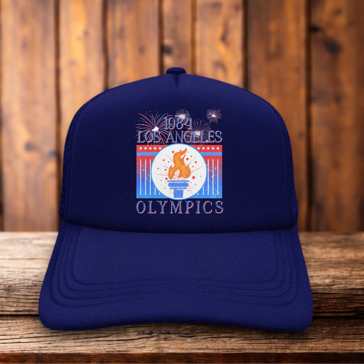 1984 XXIII Los Angeles Summer Olympics Retro Trucker Hat vintage games snapback by Retro Roots Headwear
