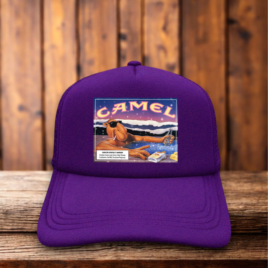 Joe Camel Cigarette Retro Trucker Hat 90s vintage advertising mascot snapback by Retro Roots Headwear
