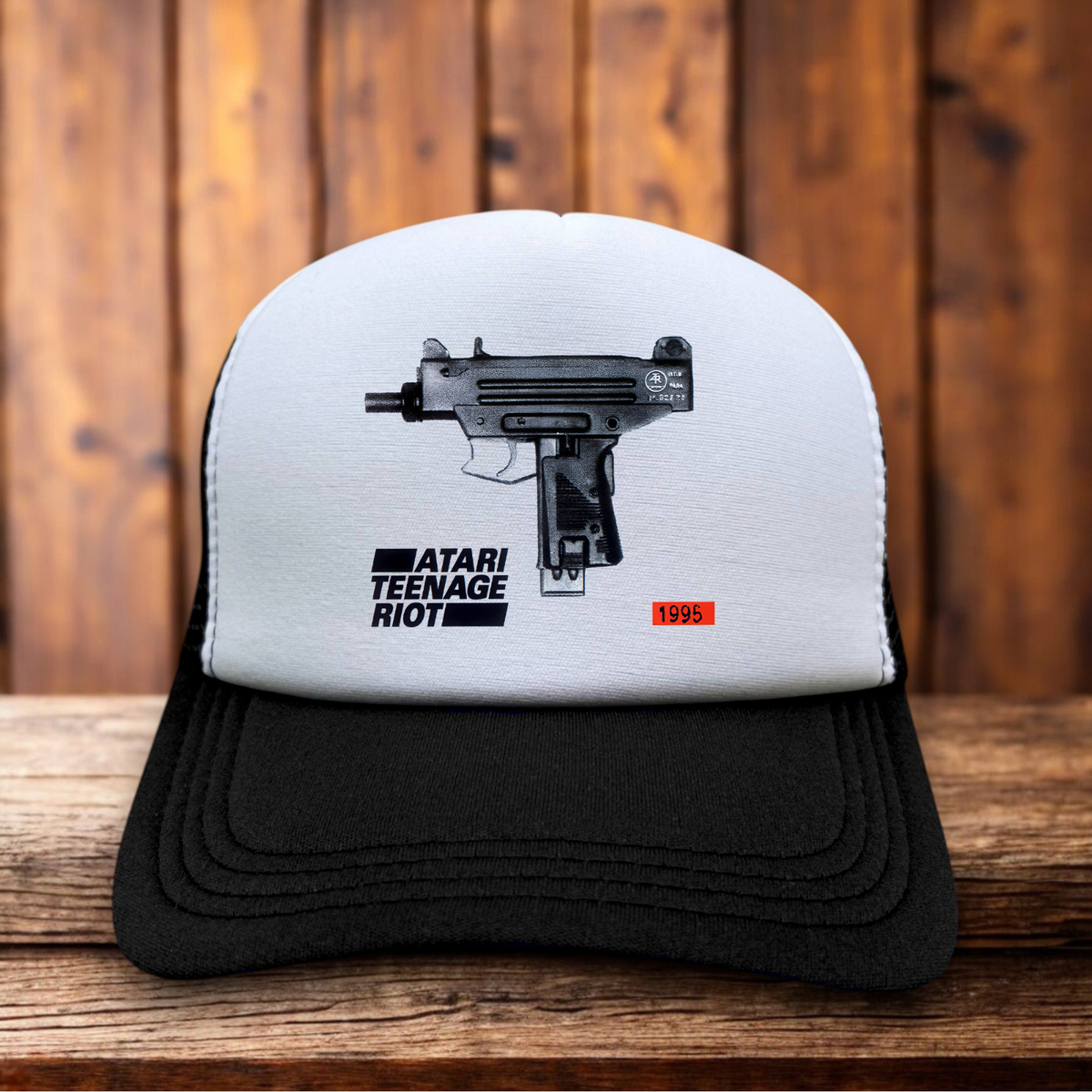Atari Teenage Riot 1995 Retro Snapback Trucker Hat digital hardcore band snapback by Retro Roots Headwear
