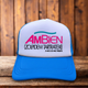 Ambien Unisex Trucker Hat Blue Snapback Sleeping Aid Melatonin Vintage Logo Cap