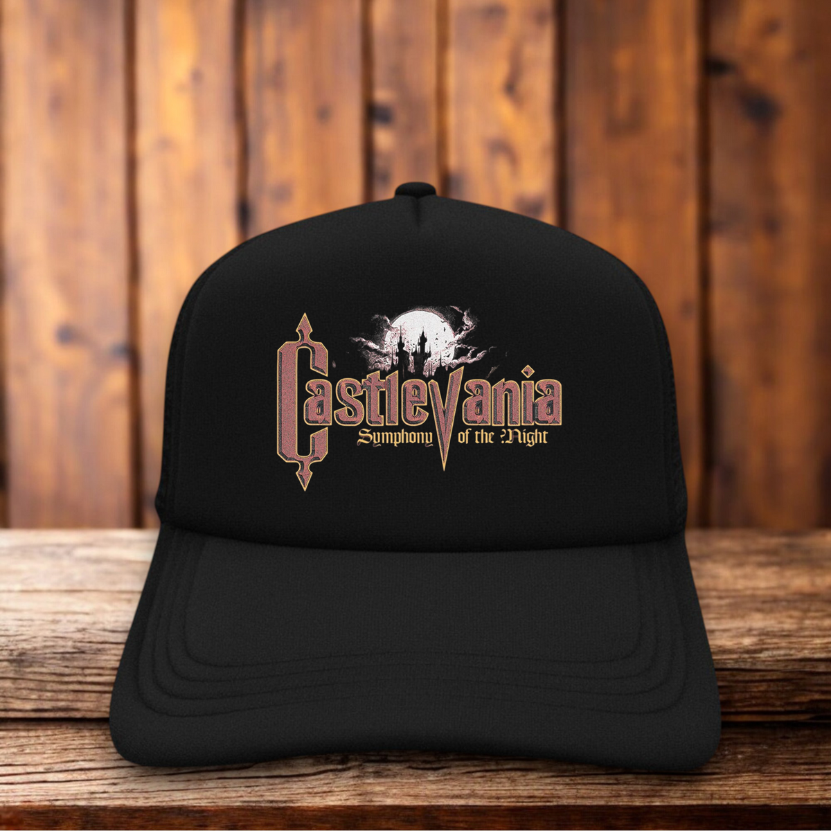 Castlevania 1997 Symphony Of The Night Horror Video Game Trucker Hat vintage gaming snapback by Retro Roots Headwear
