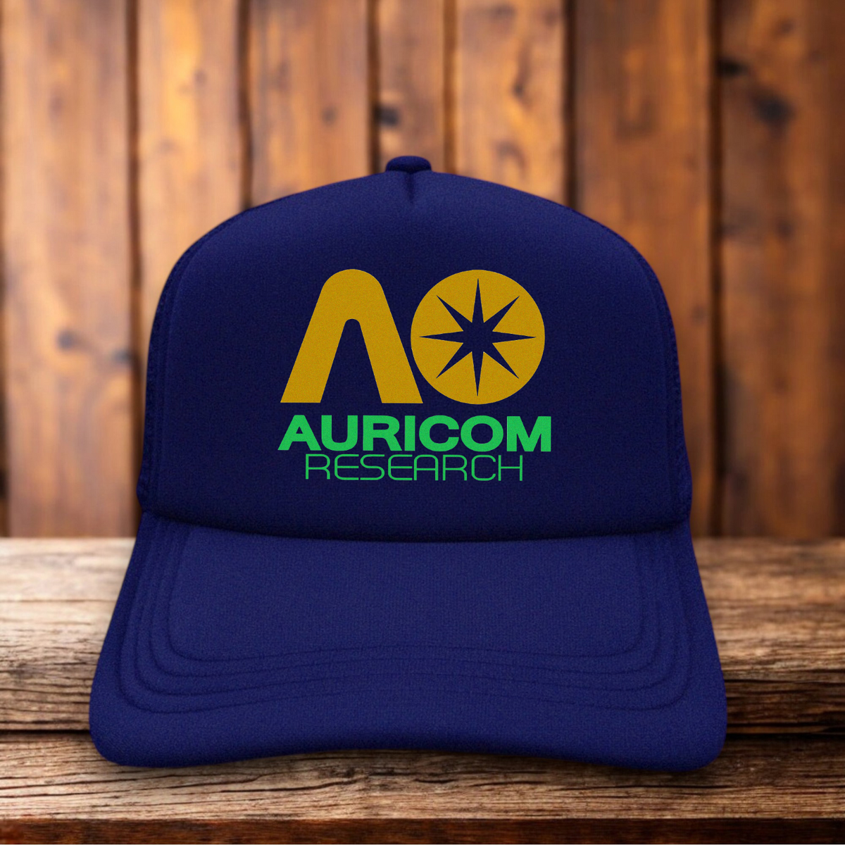 Auricom Research WipeOut Anti-Gravity Racing Team Retro Trucker Hat gaming snapback by Retro Roots Headwear
